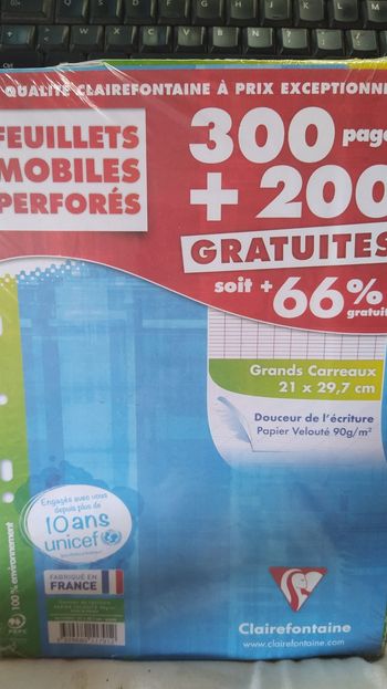 Feuilles mobiles classeur