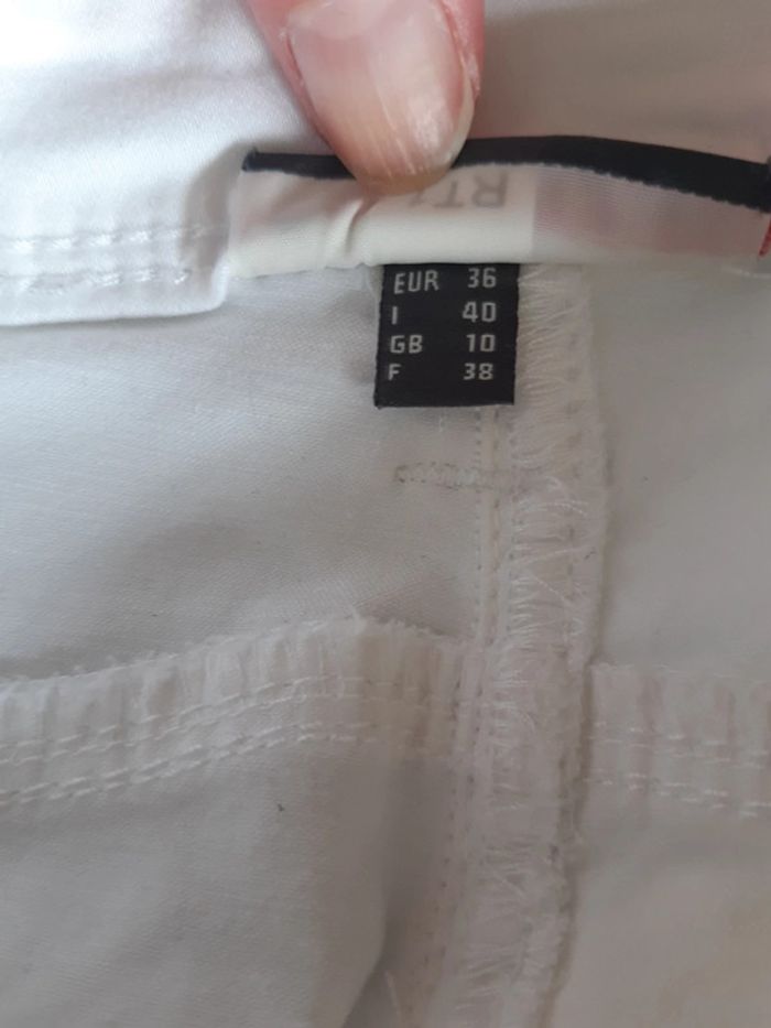 Pantacourt long blanc Street One femme taille 38 - photo numéro 4
