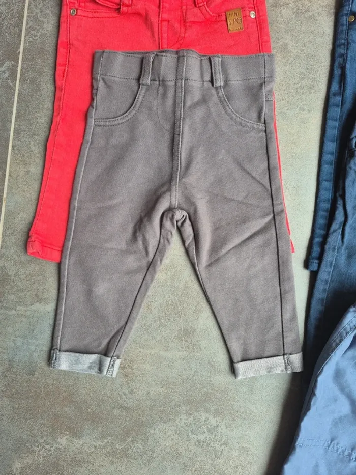 Lot 5 pantalons + 1 short 6 mois garçon - photo numéro 6