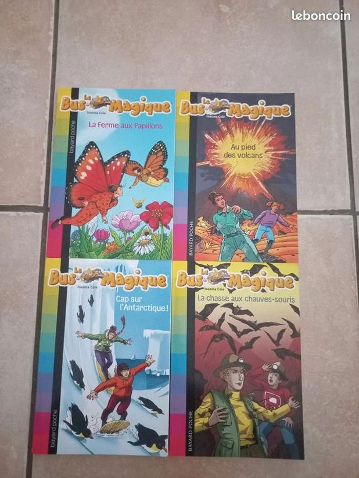 Lot de 4 livres le bus magique
