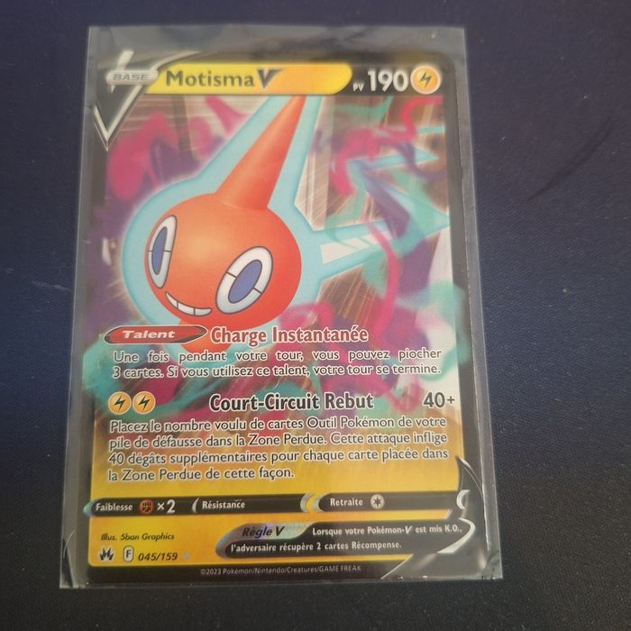 Carte Pokémon Motisma V 045/159 EB12.5 Epée & Bouclier Zenith Suprême