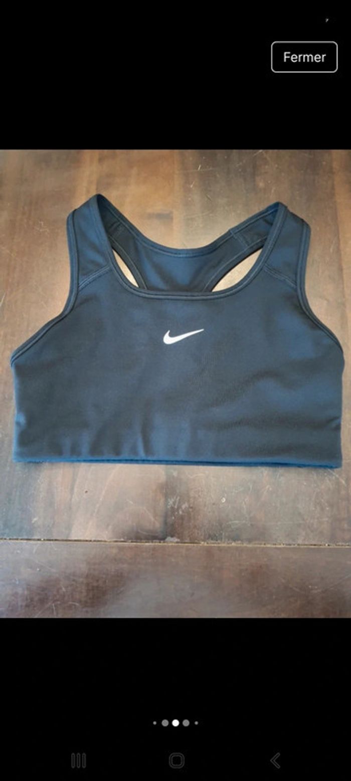 Brassière de sport Nike noire taille XS dry fit - photo numéro 7