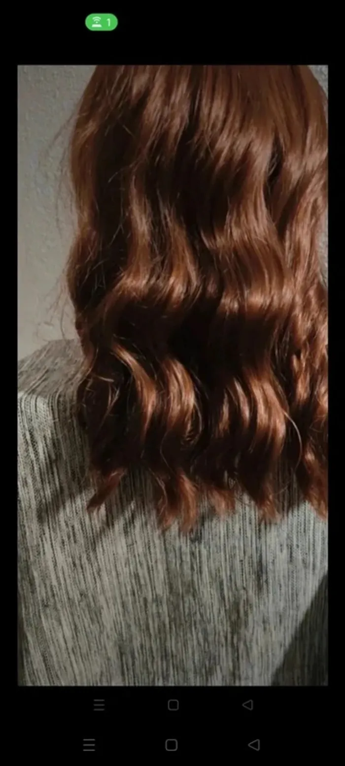💯 Soldes 💯 Perruque Naturelle Châtain Soyeux Luxe - photo numéro 3