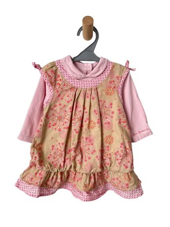 Robe fleurie à manches longues avec col claudine - Marèse 6 mois (67cm)
