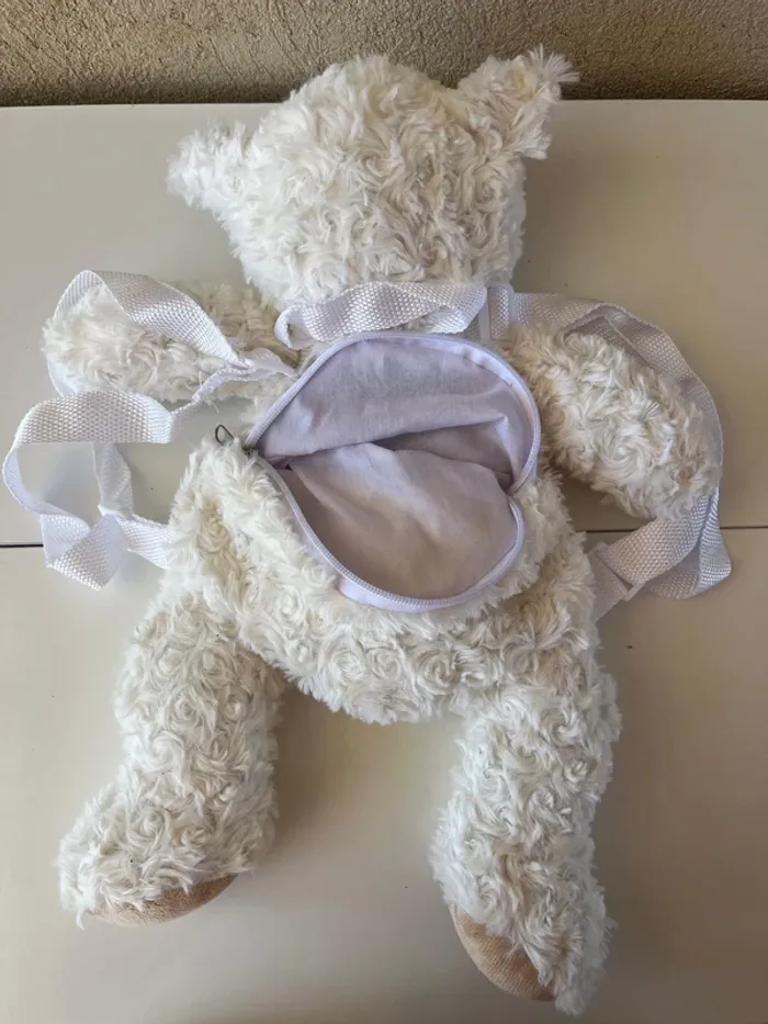Sac à dos tout doux mouton blanc - photo numéro 3