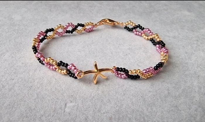 Bracelet thème vacances/été étoile de mer - photo numéro 3