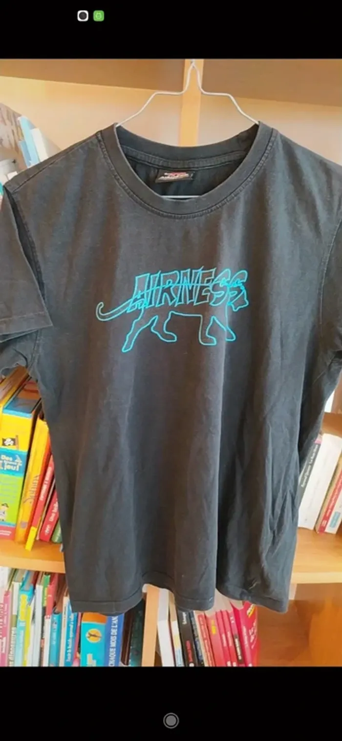 T-shirt Airness 14 ans noir et bleu