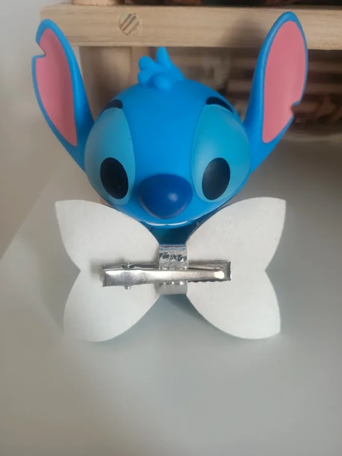 Barrette bleu croco fait main - photo numéro 2