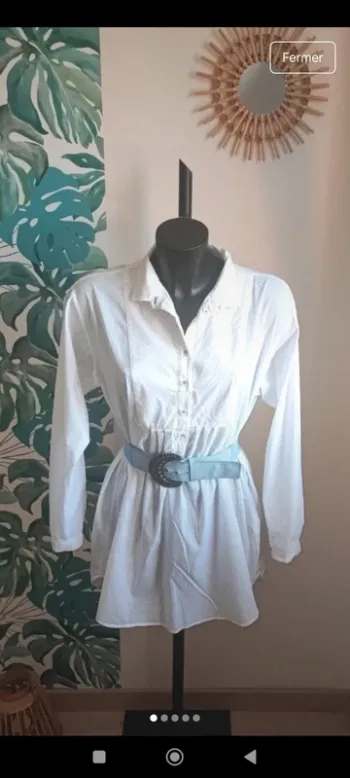 Chemise longue / robe chemise  taille M
