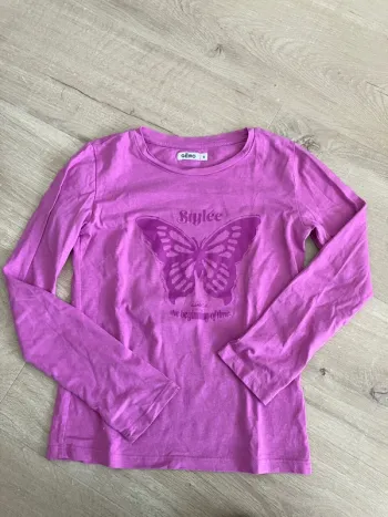 Tee shirt gemo motif papillon 8 ans