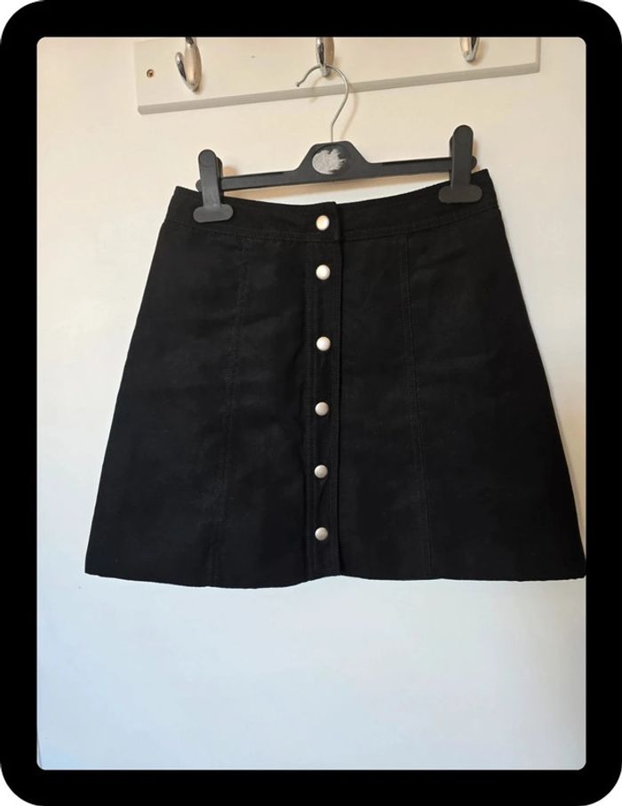 Jupe noire façon suedine