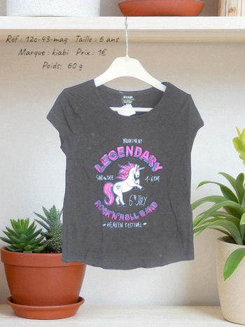T-shirt 6 ans Kiabi (12c-43-mag)