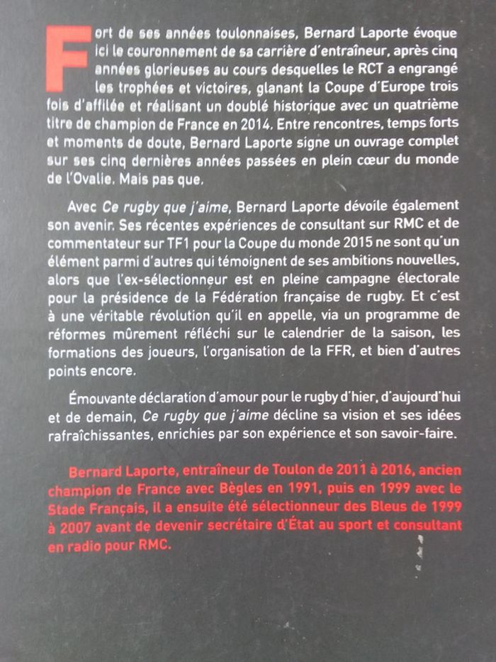 Bernard Laporte - Ce rugby que j'aime - photo numéro 3