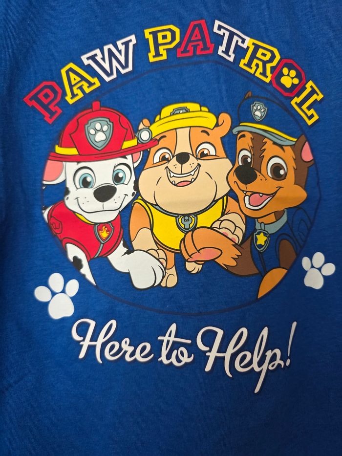 TEE-SHIRT PAW PATROL NICKELEDEON BLEU ROI 6ANS NEUF AVEC ÉTIQUETTE - photo numéro 2