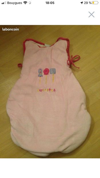 Gigoteuse en velours fille taille 0/6 mois