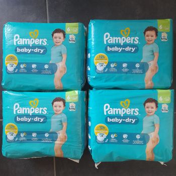 Couches Pampers Baby-Dry – Taille 6 (Lot de 4 paquets)