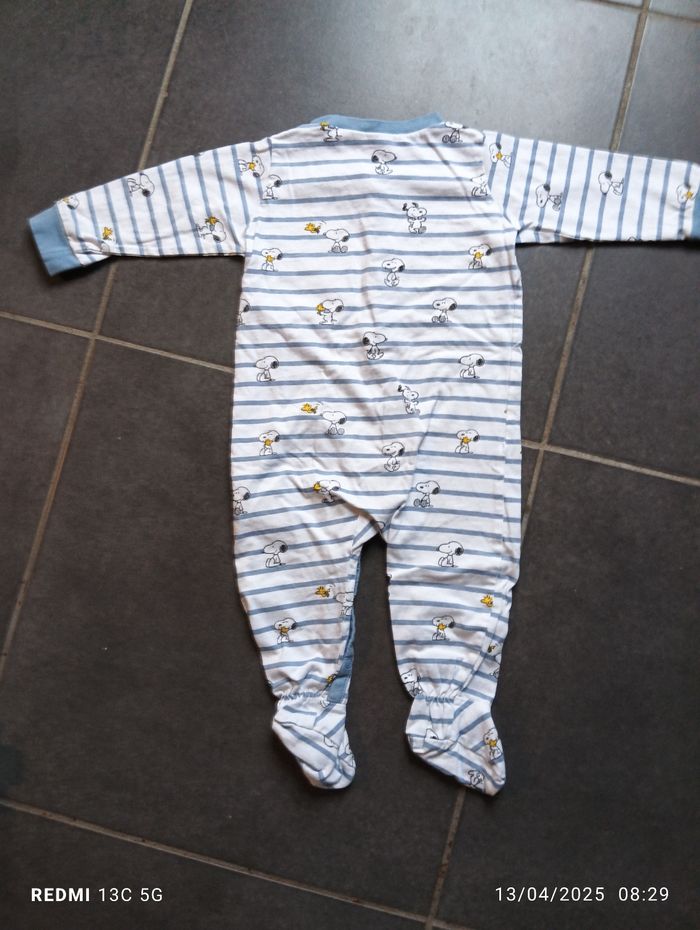 Pyjama coton Snoopy taille 12 mois - photo numéro 4