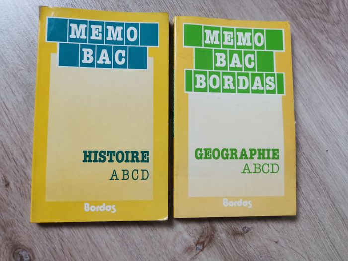 Memo Bac Bordas lot de 2 livres