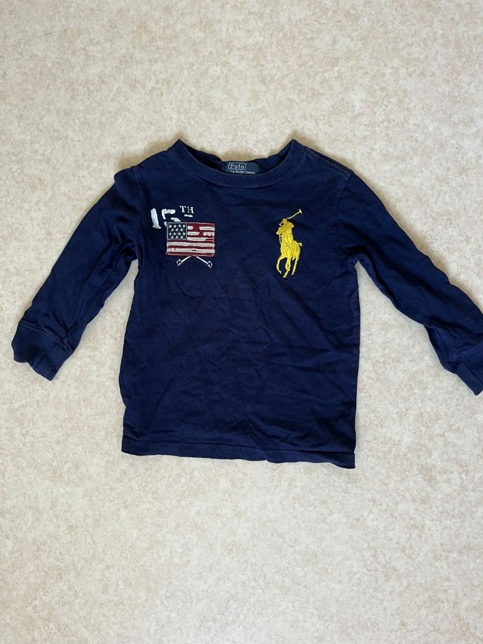 Sweat-shirt 3 ans Ralph Lauren bleu en très bon état