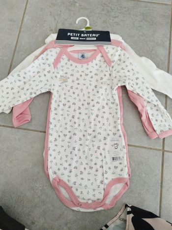 Lot de 3 bodys manches longues pour fille. 
Taille 18 mois 
Petit bateau
NEUFS