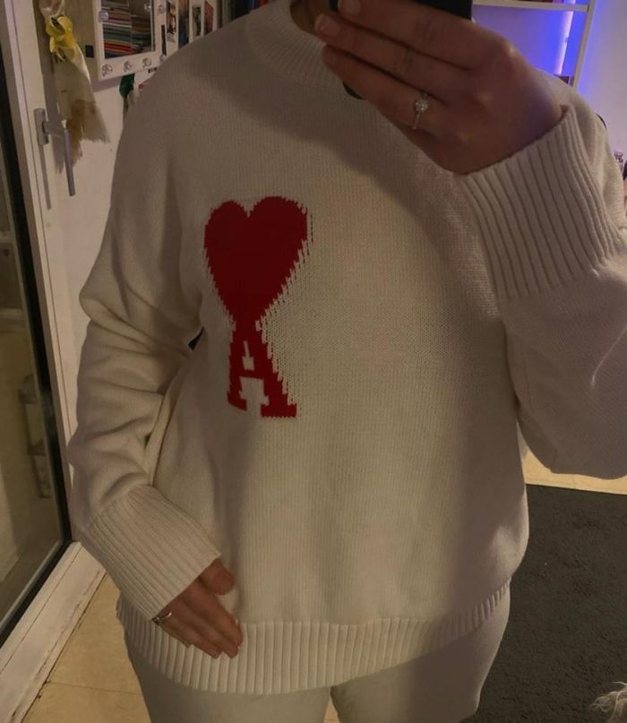 Pull AMI Paris blanc - photo numéro 3