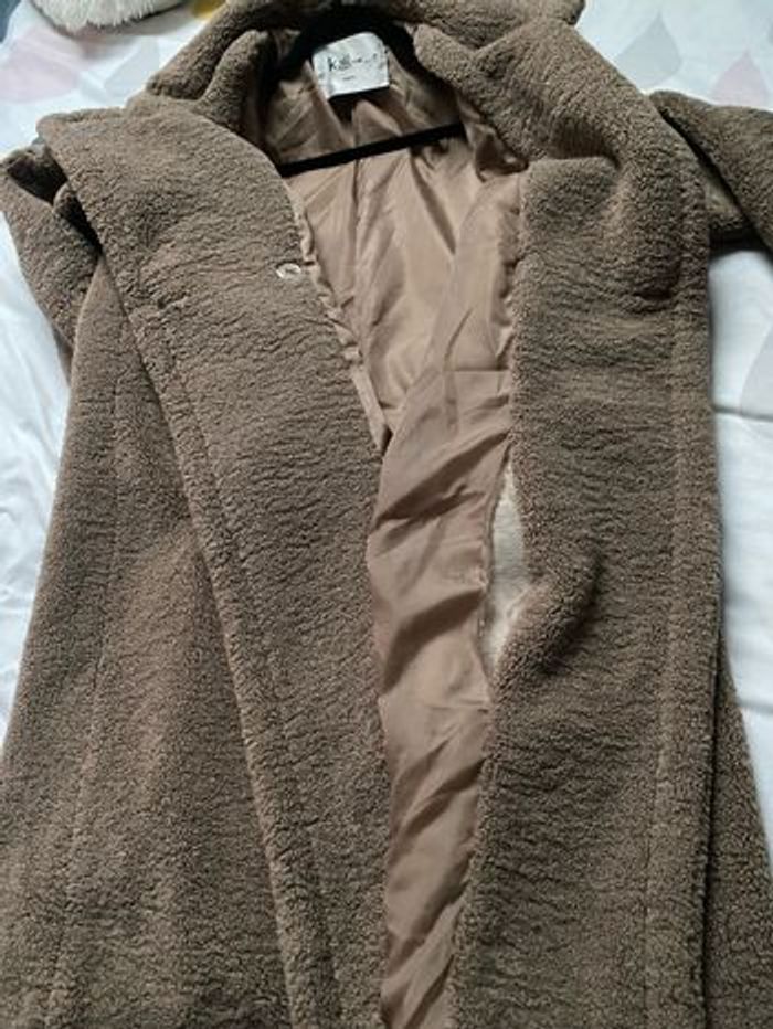Manteau femme Teddy bear taupe laparisiennek taille L - photo numéro 4