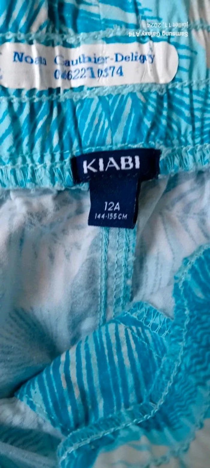 Bermuda motif palmiers turquoise garçon 12 ans kiabi - photo numéro 14
