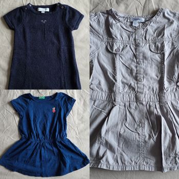 Lot Robes Cadet Rousselle Benetton Kitchoun 12 mois