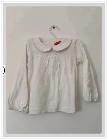 Teeshirt col Claudine blanc, tissaia