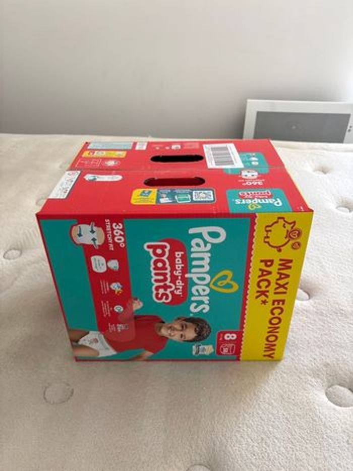 58 couches Pampers Pants baby dry taille 8 - photo numéro 3