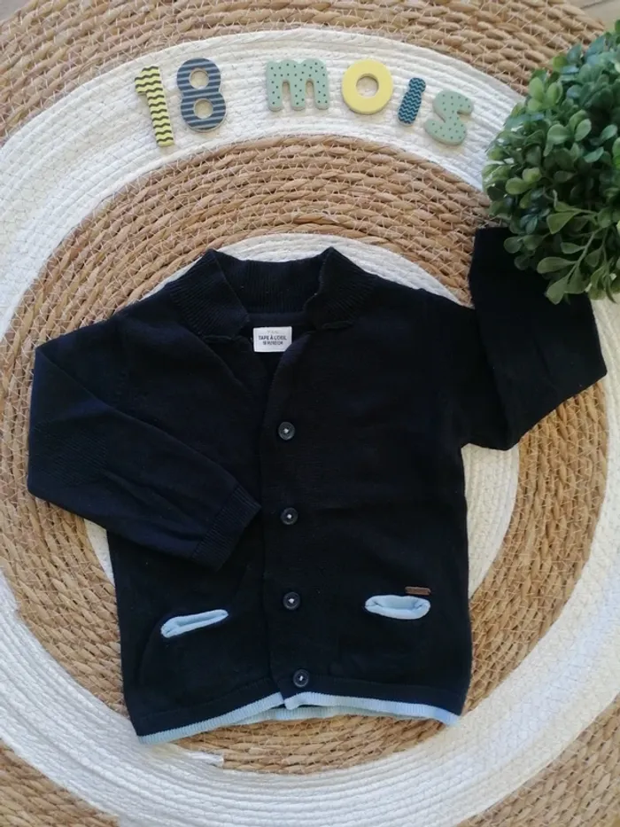 Gilet bleu marine - Tape à l'oeil - 18 mois