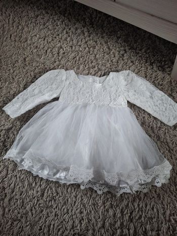 Magnifique robe de cérémonie baptême ou mariage blanc fille taille 6 mois
