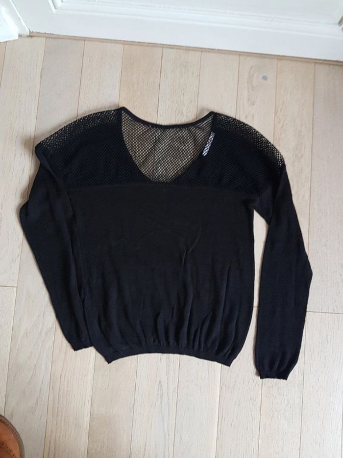 Pull noir 38 strass argenté - photo numéro 5
