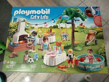 playmobil city life 9272 famille et barbecue estival