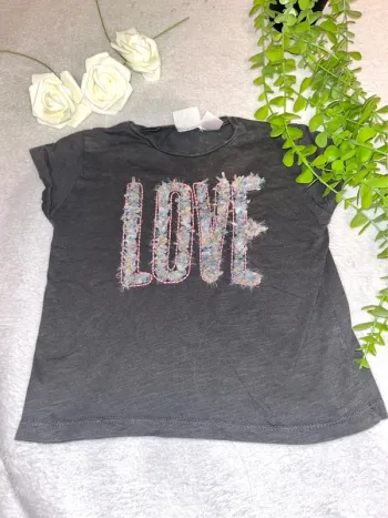 Très beau tee shirt Zara à courte manche pour petite fille