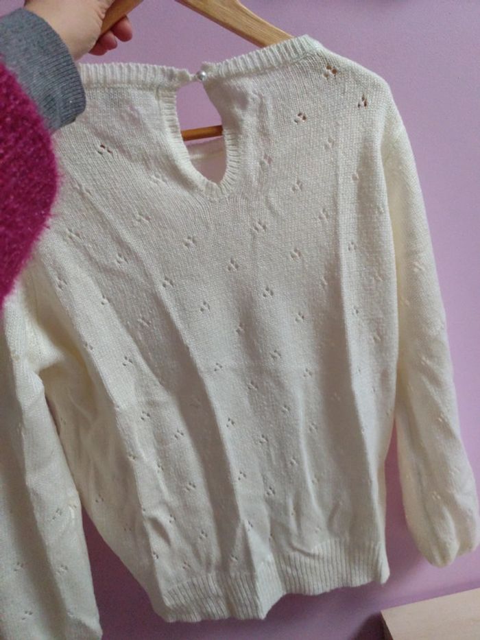 Pull blanc - photo numéro 2
