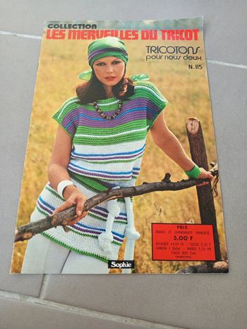 Magazine vintage tricotons pour nous deux