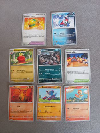 Lot 8 Cartes Pokémon Mascarades Crépusculaire Sans Doubles