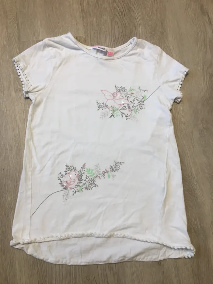 Teeshirt avec dessin oiseaux