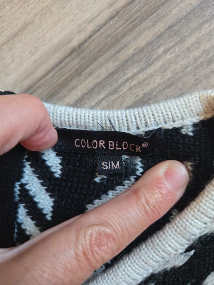 Pull color block S-M - photo numéro 2