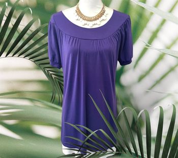 Robe fluide et légère ample violette taille unique jusqu’au 44