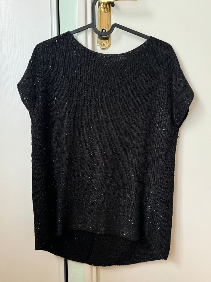 Pull sequins noir - Zara