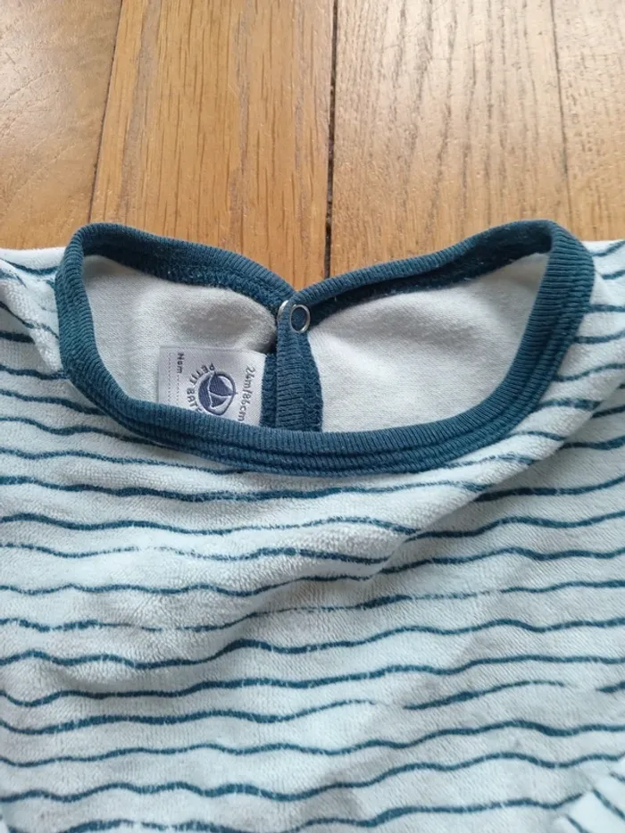 Lot 3 pyjamas grenouillère fille velours hiver, 1 pièce, Petit Bateau 24 mois - photo numéro 4
