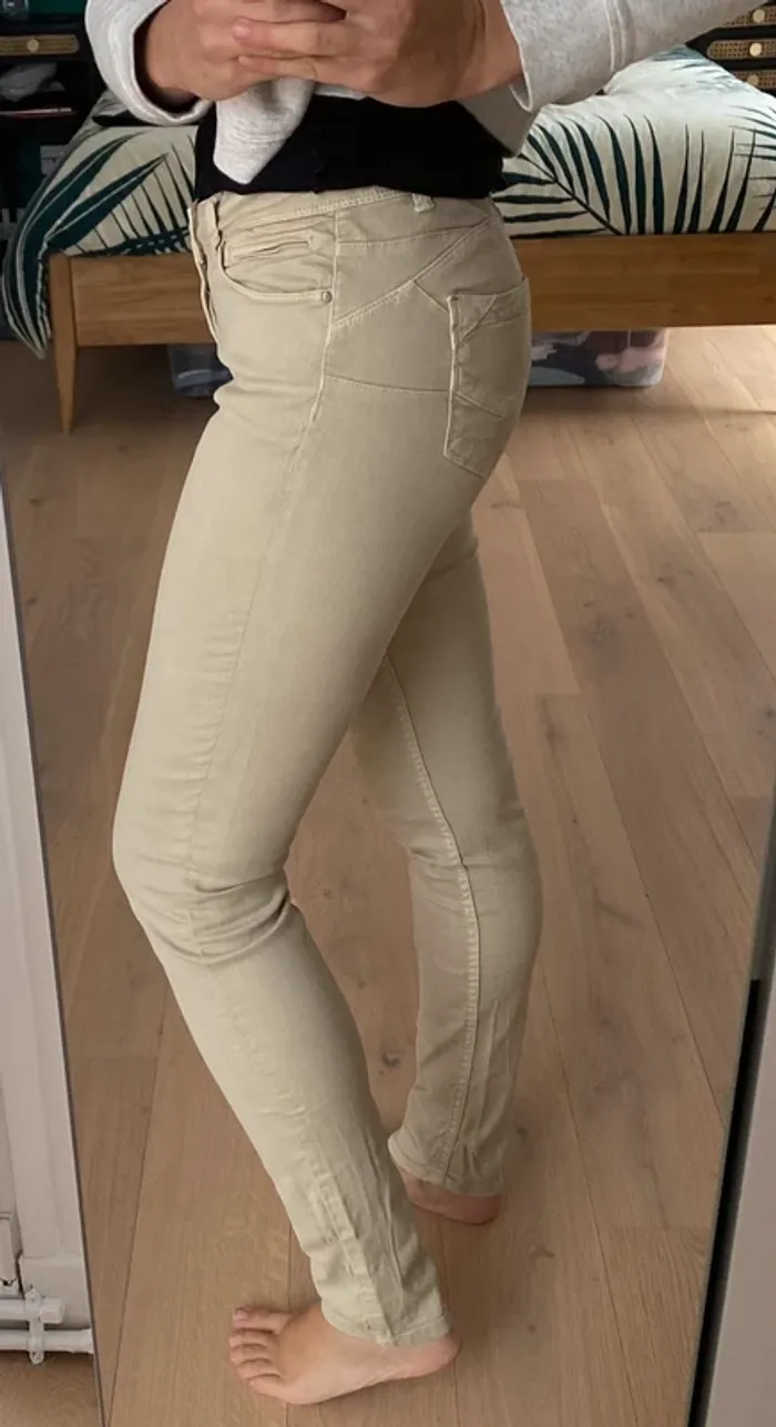 Jean beige promod - photo numéro 2