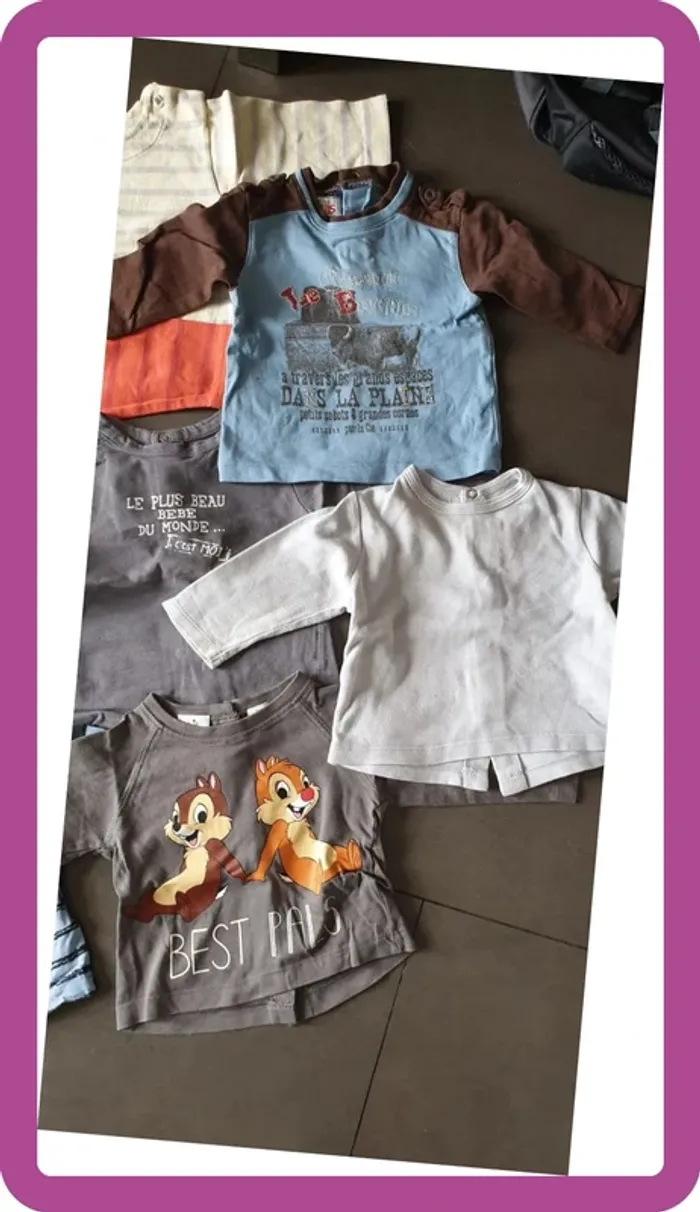 Lot 12 t-shirt manches longues - photo numéro 4