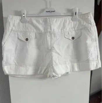 Short en lin taille basse
