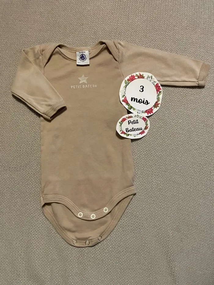 Body manches longues petit bateau 3 mois