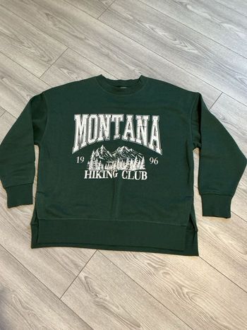 Sweat-shirt vert taille xx