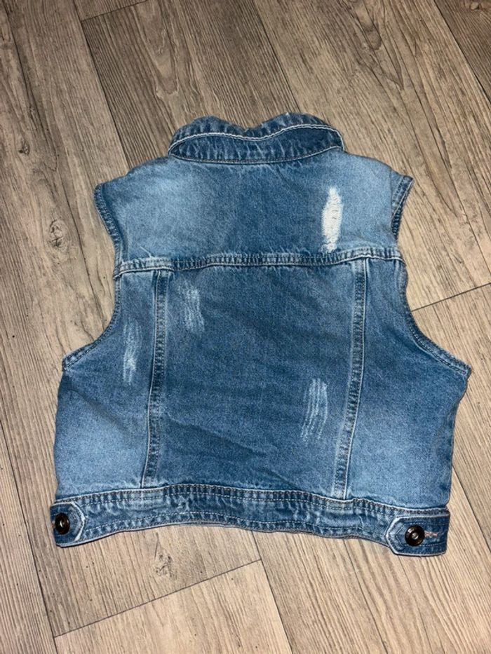 Veste en jean sans manche - photo numéro 3