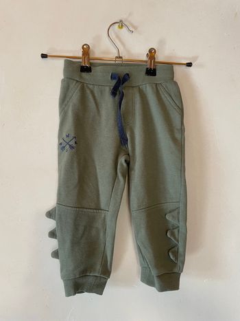 Pantalon dinosaure In Extenso 🦖💚 86 cm – Kaki & détails fun 